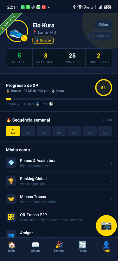 Perfil e Progresso